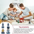 thumbnail image 7 of 2pc Miniature Lighthouse Mediterranean Figurines Ornaments Nautical Miniature Decorations, 7 of 7