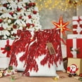 thumbnail image 6 of Rocae Red Maple Leaf for Christmas Drawstring Linen Gift Bag with Drawstrings Treat Bag Goody Present Bags for Christmas Party Favor-Small, 6 of 9