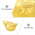 thumbnail image 3 of MasteelfCA 3 Pcs Simulated Gold Ingot Decorations Plastic Desktop Ornaments Gold Ingot Toy Home Arrangements (Electrogilding Large Size), 3 of 7