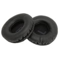 thumbnail image 2 of Almohadillas de repuesto para auriculares, almohadillas universales de cuero Artificial para bajos, almohadillas para auriculares de 50mm, color negro, 2 of 8