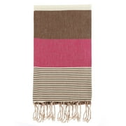 Swan Comfort 100% Organic Turkish Cotton Absorbent Beach & Bath Towel - Rose - Brown