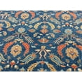 thumbnail image 3 of Blue floral Modern 13X13 Handmade Wool Rug # 11366, 3 of 11