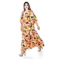 thumbnail image 4 of Maxi vestido estampado Roman Fashion /Tallas Extras, 3834 (Amarillo) amarillo 42, 4 of 7