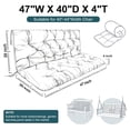 thumbnail image 2 of Outdoor Swing Cushions, Waterproof Bench Cushion 2-3 Seater, hickened Bench Cushion with Ties for Patio,Backyard,Garden and Lawn, 2 of 7