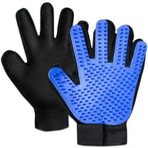 Yeblues Upgrade Pet Grooming Gloves, Grooming Gloves for Dogs, Dog Washing Gloves with High-Density Teeth, Cats, Rabbits & Horses with Hair, Efficient Pets Hair Remover Mittens 1 Pair (Blue)