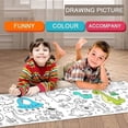 thumbnail image 1 of Fiudx Decoración del hogar Sabiduría de los niños Doodle Roll Pegar repetidamente El lienzo del bebé No ensucie la pared Colorear para bebés Pintura Doodle Rollos Rollo de dibujo para niños, 1 of 5