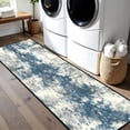 thumbnail image 6 of Blue Grey Cloud Abstract Hallway Runner Rug, 60x18 Inches Modern Tie-Dye Long Floor Mat, Non-Slip Washable Contemporary Art Rug for Entryway Kitchen, 6 of 9