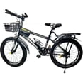 thumbnail image 2 of Bicicleta Deportiva De Montaña Infantil R-20 Con Accesorios Negro/Plata, 2 of 5