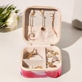 thumbnail image 6 of Flamingo Travel Portable Square Jewelry Box for Rings, Earrings, Necklaces, Bracelets - Girls and Women, 6 of 6