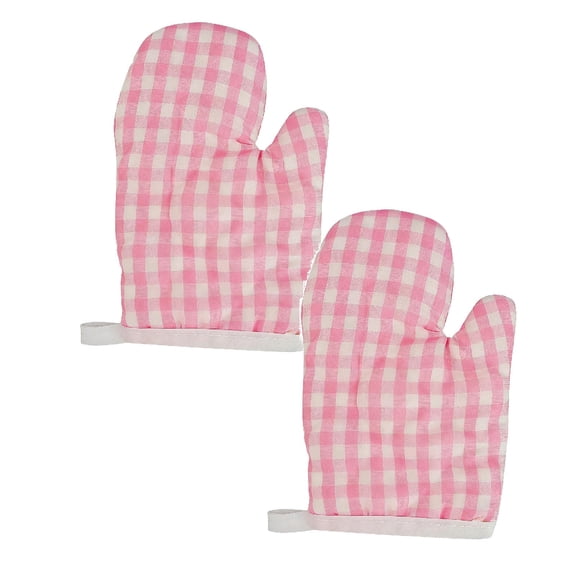 Tanuke Small Oven Mitts for Kids - Heat Resistant for Baking Cooking Microwave, with Hanging Loop, Space-Saving Storage, Kitchen Safety Gloves for Little Chefs