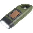 thumbnail image 1 of Linterna de emergencia manual con manivela (verde), linterna LED portátil con manivela manual, generador solar, linterna recargable de energía con gancho y bucle para acampar, 1 of 3