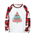 thumbnail image 4 of Odeerbi Matching Family Christmas Pajamas Sets Plaid Sleepwear Parent-Child Xmas Patchwork Plaid Printed Homewear Suits Round Neck 2025 Long Sleeve Two-piece Jammies Sets Loungewear for Mom, 4 of 4