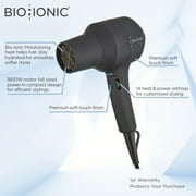 Bio Ionic PowerDiva Pro Speed Hair Dryer, Black, Volcanic MX Technology, 1800W Travel Blow Dryer