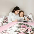 thumbnail image 5 of jejeloiu Chic Christmas Tree Bedding Comforter Set,Pink Cherry Blossom Twin Comforter Sets,Romantic Bow Knot Bedding Set For Princess,Super Cozy Room Decor Reversible,2 Pieces, 5 of 8