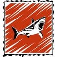 thumbnail image 3 of Ambesonne Shark Duvet Cover Set, Killer Ocean Creature, Queen, Black White Burnt Sienna, 3 of 3