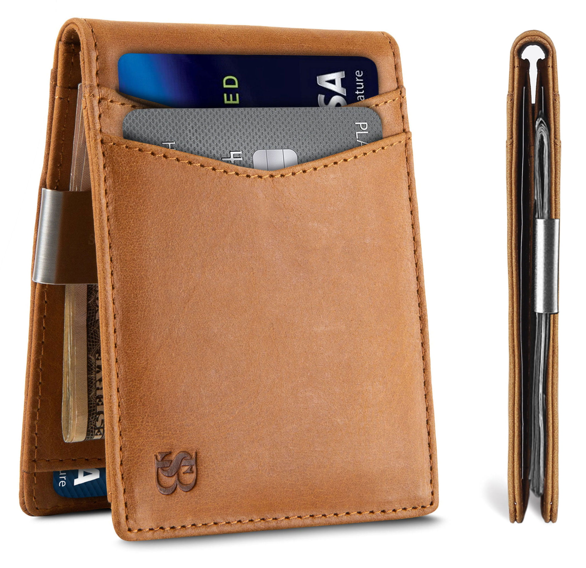 Serman Brands - SERMAN BRANDS Money Clip Wallet - Mens Wallets slim Front Pocket RFID Blocking ...