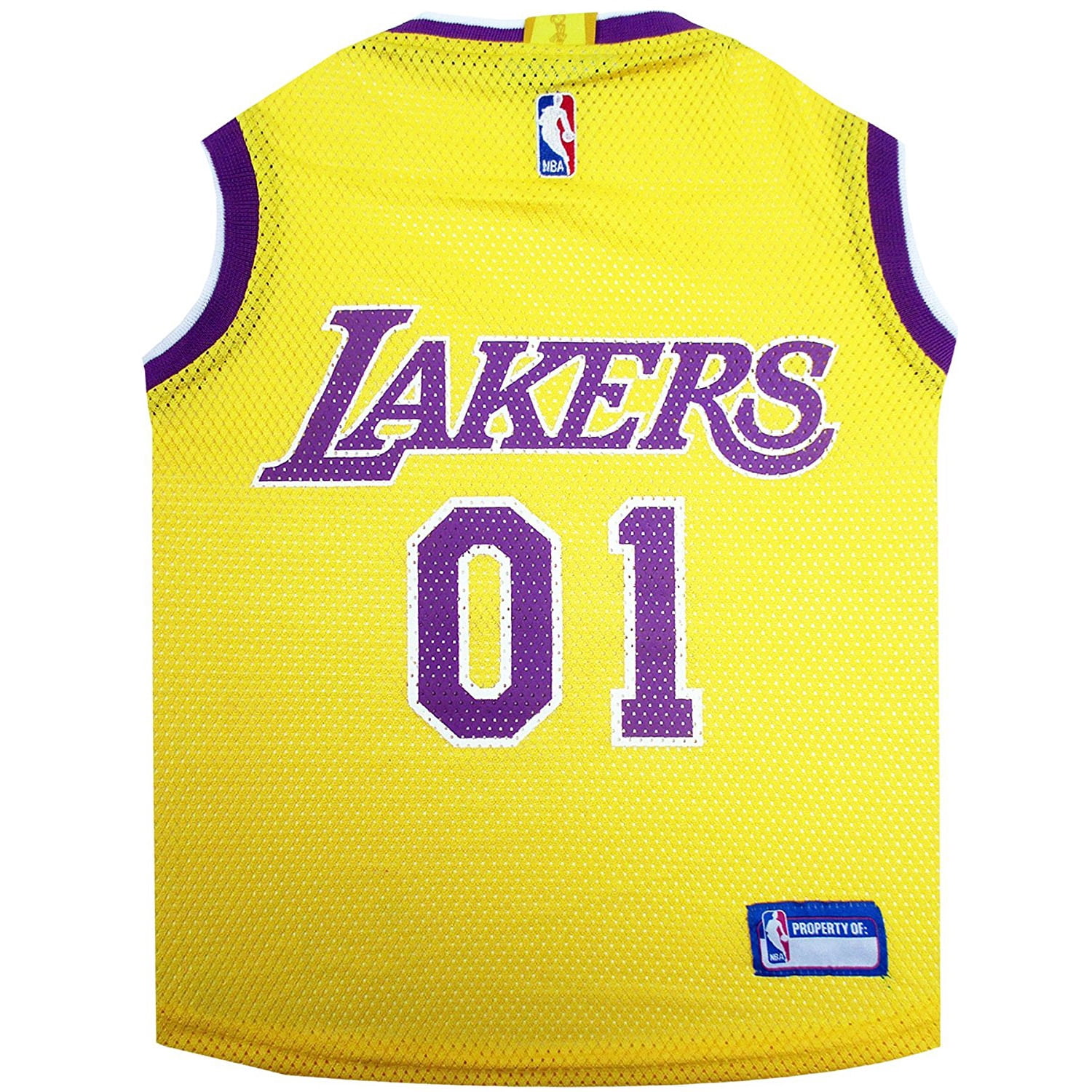 Pets First NBA La Lakers Mesh Basketball Jersey for DOGS & CATS - Licensed, Comfy Mesh, 21 Basketball Teams / 5 sizes