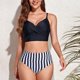 thumbnail image 2 of Bikini cómodo para mujer Traje de baño dividido estampado Traje de baño de cintura alta OAVQHLG3B Store lin121212, 2 of 4