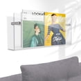 thumbnail image 3 of 2 Pack Clear Acrylic Magazine Holder, Wall Mount Hanging Bookshelf Literature Storage Rack, Brochure File Display Shelf for Waiting Room, Living Room,Bedroom, Corridor passage, Office, Home, 3 of 6