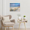 thumbnail image 3 of Beach Picture Canvas Wall Art Decor Blue Sky Sea Coastal Painting Art Wall Decor Ocean Grass Painting Wall Art Wood Framed for Bathroom Living Room Bedroom Home Decoration Easy to Hang,16x12inches, 3 of 5