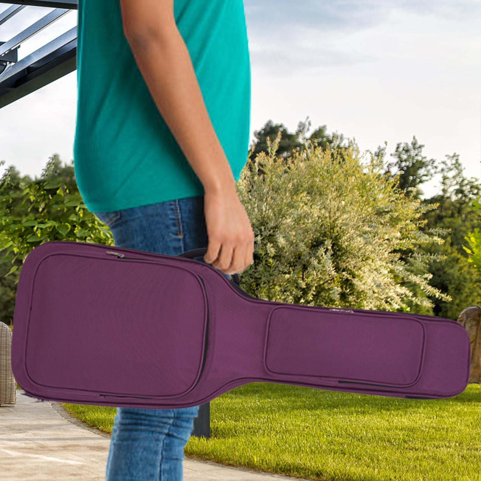 LeeQinersw Thickened Electric Guitar Bag, Acoustic Guitar Bag, Oxford Cloth Portable Guitar purple