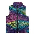 thumbnail image 4 of Garronmavis Colorful Leopard Print Kids Vest Size 11-12 Wind Proof Winter Lightweight Sleeveless Jacket with Pocket Comfortable Boys Zippered Vests Versatile Fall Outfits Fashion Clothing, 4 of 7