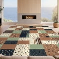 Room Layout Grid Rug Design&I 6'x9' Ultra Soft Area Rug, Modern Patchwork Grid Layout ...