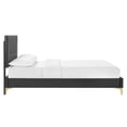 thumbnail image 3 of Modway Yasmine Channel Tufted Performance Velvet Full Platform Bed in Charcoal, 3 of 8
