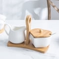 thumbnail image 4 of Shisuyan 1 Set Ceramic Sugar Jug Milk Pot Reasoning Storage Pot With Tray And Spoon, 4 of 8