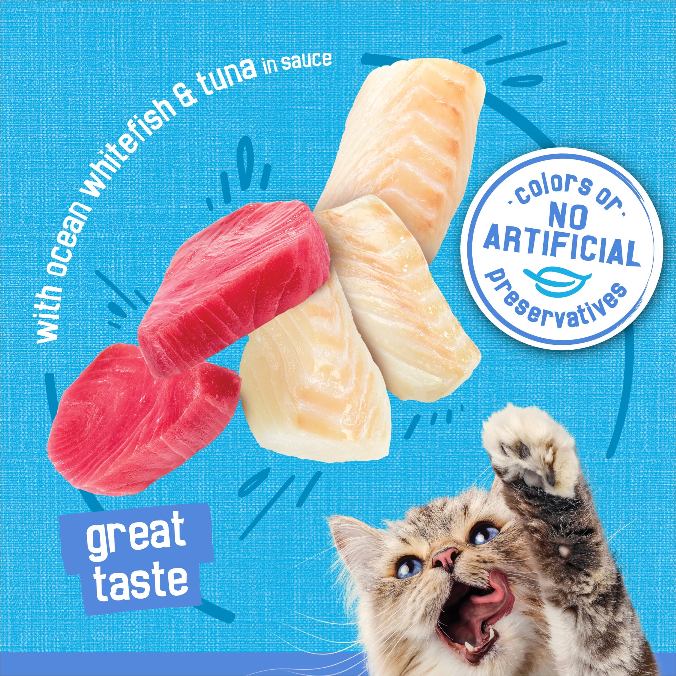 (24 pack) Purina Friskies Shreds, Ocean Whitefish and Tuna in Sauce, Wet Cat Food, 5.5 oz Can