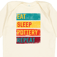 thumbnail image 4 of Inktastic Ceramics Eat Sleep Pottery Repeat Boys or Girls Long Sleeve Baby Bodysuit, 4 of 5