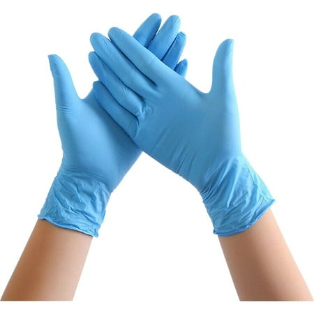 

Special Buy Examination Gloves - Large Size - Blue - Powder-free Textured Fingertip Beaded Cuff Puncture Resistant Non-sterile - 100 / Box - 4 mil | Bundle of 2 Boxes
