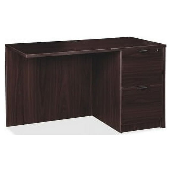 Lorell Prominence 2.0 Espresso Laminate Right Return - 2-Drawer 42" x 24" x 29" , 1" Top - 2 x File Drawer(s) - Band Edge - Material: Particleboard - Finish: Espresso Laminate, Thermofused Melamine (T