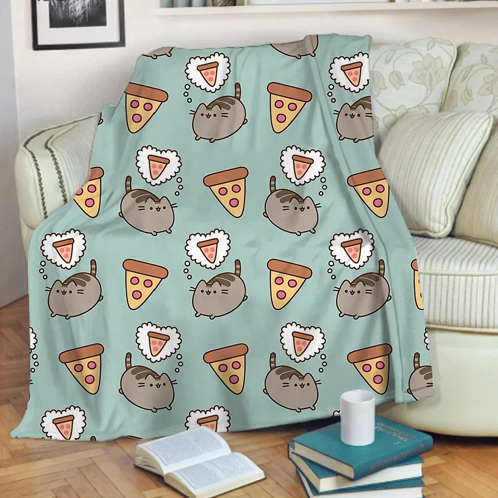 2024 Pusheen Blankets Anime Nap Blanket Flannel Throw Blanket