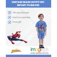 thumbnail image 3 of Marvel Spider-Man Vintage Drop Shoulder T-Shirt and Shorts Outfit Set Toddler to Big Kid, 3 of 5
