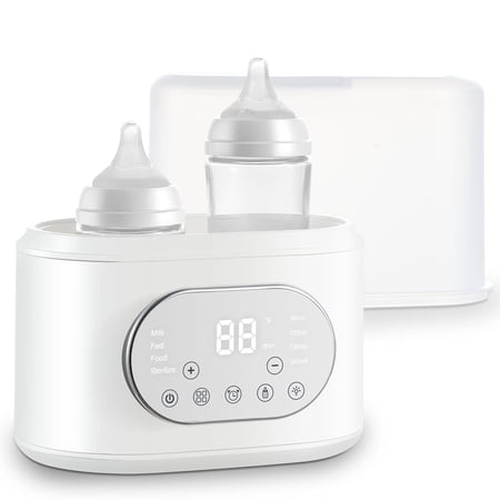 AMZBABYCHEF 10-in-1 Fast Baby Bottle Warmer for Breastmilk & Formula with Timer Accurate Temp Control