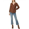 thumbnail image 5 of Allegra K Women's  Plaid Button up Split Neck Long Sleeves Loose Blouse, 5 of 6
