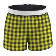 soffe women's jr printed short cctn, yellow buffalo, small