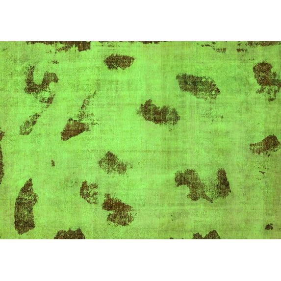 Ahgly Company Indoor Rectangle Abstract Green Modern Area Rugs, 8' x 12'