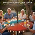 thumbnail image 3 of Round Outdoor Tablecloth with Umbrella Hole and Zipper, Red Teal Ombre Tablecloth with Elastic Waterproof, Modern Gradient Abstract Art Patio Table Covers for 45" - 54" Picnic Pool Tables, 3 of 9