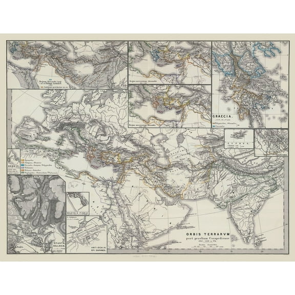 Historic Map - Middle East Asia Europe - Spruner 1865 - 29.75 x 23 - Vintage Wall Art