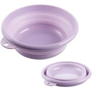 Jkhome Collapsible Wash Basin Folding Dishpan Dish Bowl Washing Tub Set of 1 (Purple - Size Small)