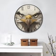 thumbnail image 4 of Acrylic Circular Clock 9.5x9.5 Inch Circular Clock Decorative Clock Creative Clock Dual-Purpose Clock Wall Clock Clock Decorate Your Space American Eagle, 4 of 9