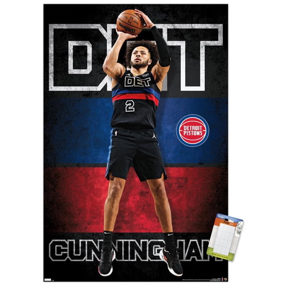 NBA Detroit Pistons - Cade Cunningham 23 Wall Poster, 22.375" x 34"