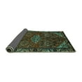thumbnail image 2 of Ahgly Company Indoor Square Persian Turquoise Blue Traditional Area Rugs, 8' Square, 2 of 4