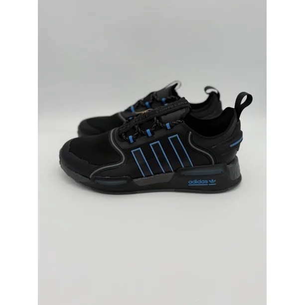 Adi - das Originals NMD_R1 V3 Athletic Low Top Shoes Black Blue HQ6637 Mens Size
