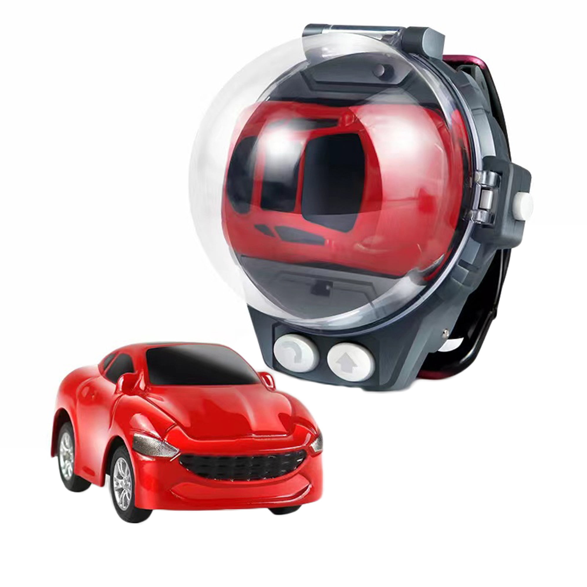 Mini Remote Control Car Watch Toy Set USB Charge LED Light Small Watch