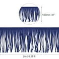 thumbnail image 2 of Uxcell 2 Yards 5.91 inch Leather Suede Fringe Trim DIY Tassel Fringe for Sewing Blue, 2 of 5
