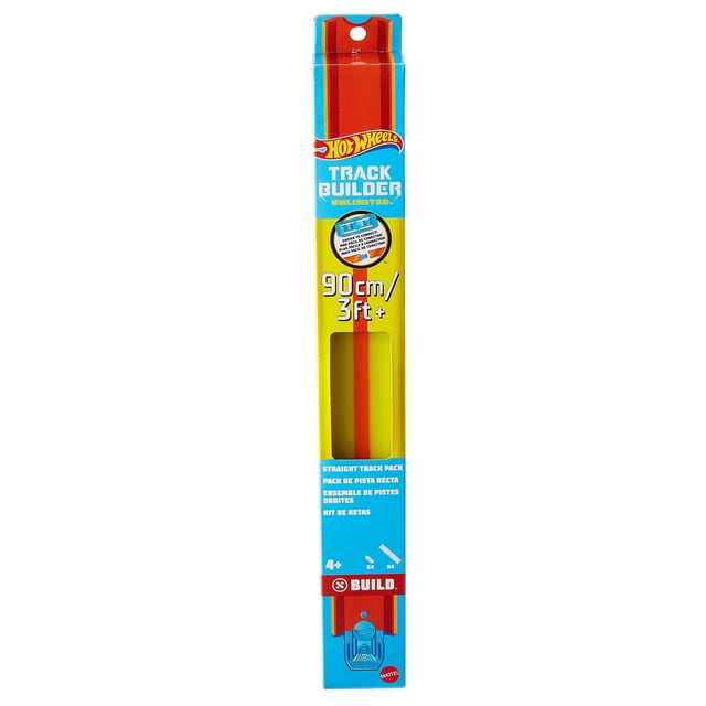 Pista Recta Amarilla Hot Wheels Track Builder 90 cm