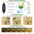 thumbnail image 4 of Grow Light with Stand Tri-Head LED Plant Light for Indoor Plants Full Spectrum LEDs Grow Lamp Timer Dimmable Levels Switch Modes Adjustable Tripod Stand - e, 4 of 7